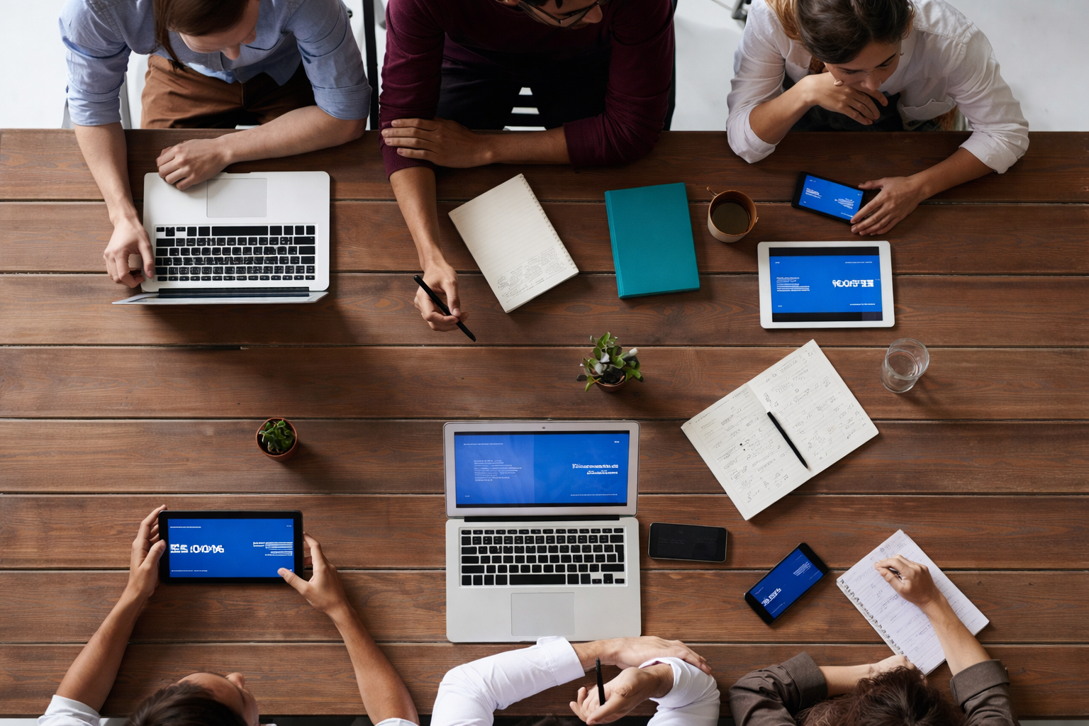Equipo de Consultora MAB colaborando en una mesa de trabajo